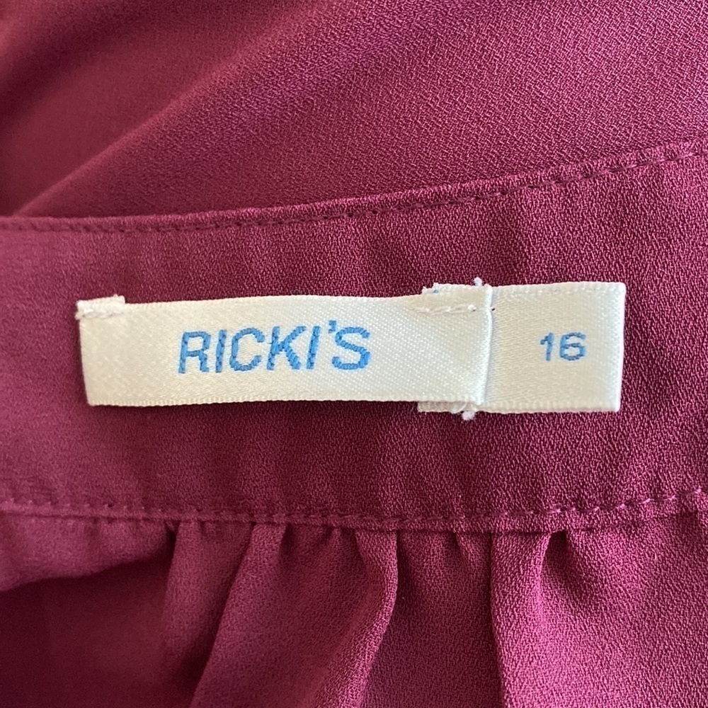 Ricki's - Pretty Plum Purple V-Neck Blouse - Picture 6 of 8